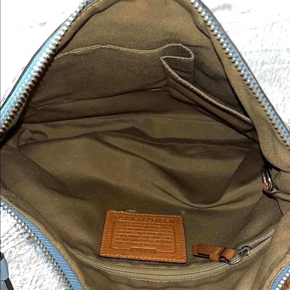 Coach Signature Crossbody Bag - Blue and Brown - Picture 5 of 5